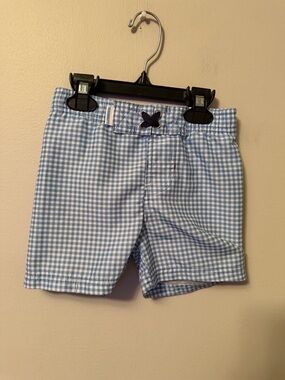 Rugged Butts Blue Gingham Swim Trunks